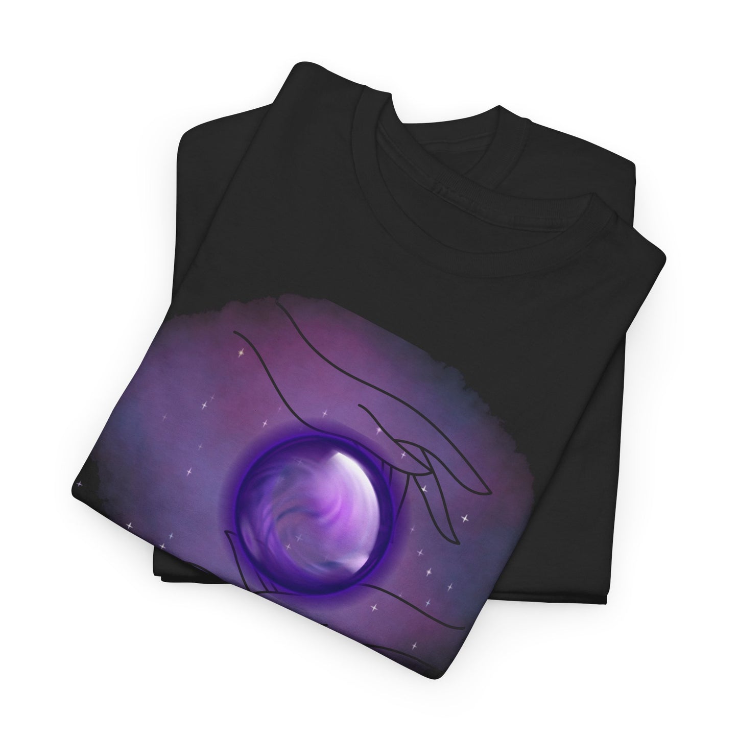 Mystical Hands Graphic Tee, Spiritual Clothing, Astrology Gift, Boho Fashion, Unisex Cotton T-Shirt
