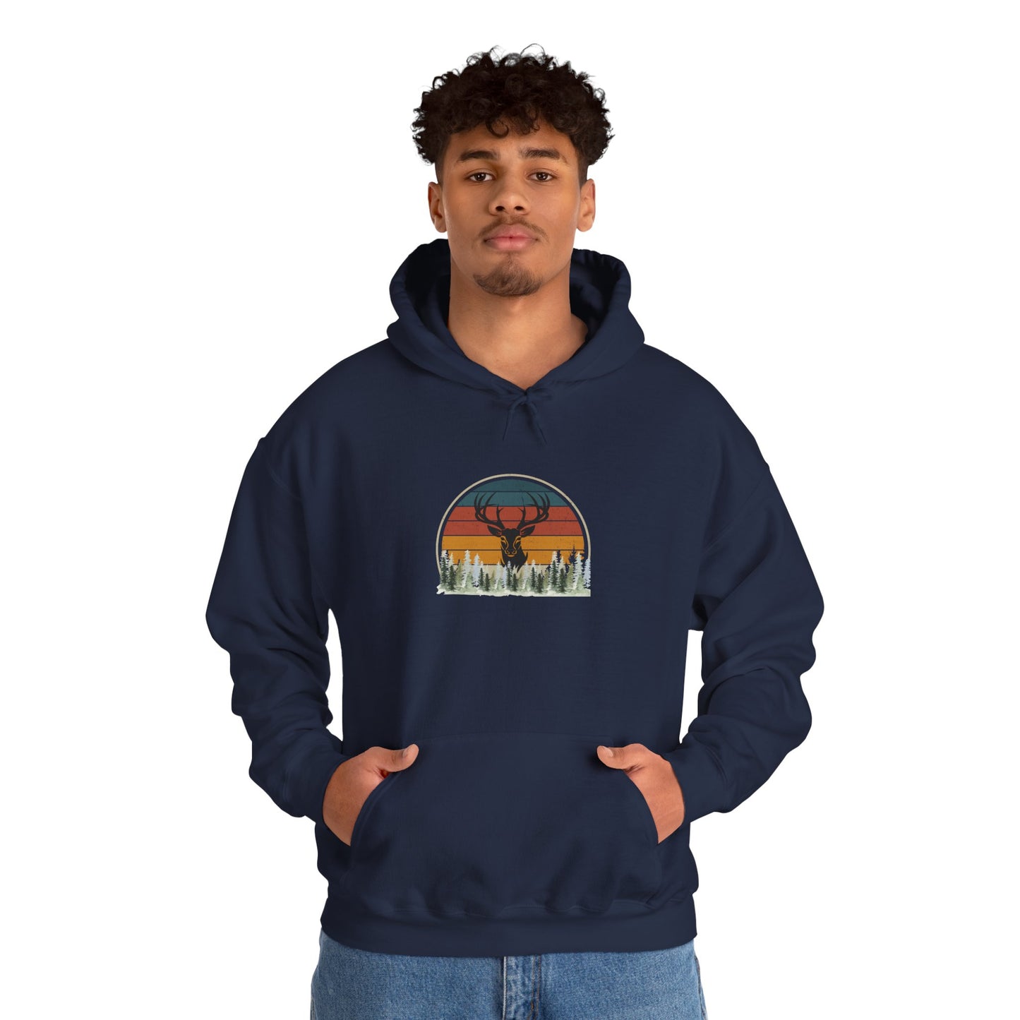 Stylish Unisex Hoodie with Retro Mountain Design, Cozy Apparel, Perfect for Outdoor Lovers, Gifts for Him or Her, Casual Wear