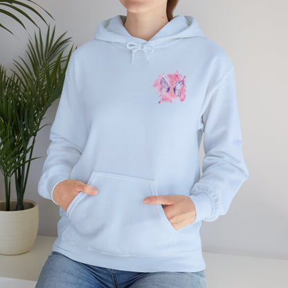 Whimsical Butterfly Sweatshirt - Cozy Hooded Sweatshirt, Pastel Art Apparel, Spring Fashion, Gift for Nature Lovers, Butterfly Lover Gift