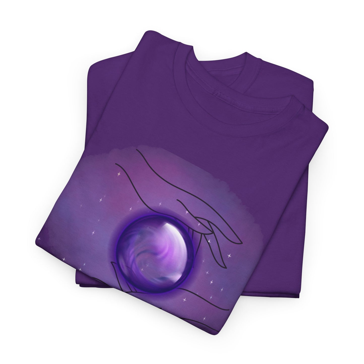 Mystical Hands Graphic Tee, Spiritual Clothing, Astrology Gift, Boho Fashion, Unisex Cotton T-Shirt