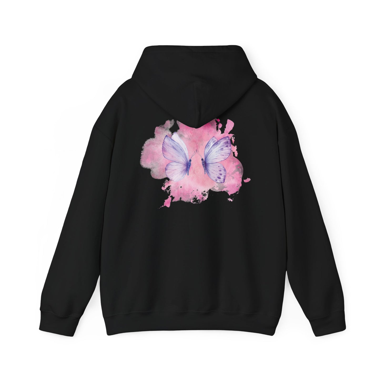 Whimsical Butterfly Sweatshirt - Cozy Hooded Sweatshirt, Pastel Art Apparel, Spring Fashion, Gift for Nature Lovers, Butterfly Lover Gift