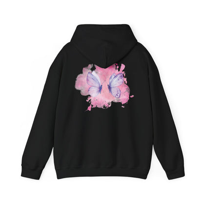 Whimsical Butterfly Sweatshirt - Cozy Hooded Sweatshirt, Pastel Art Apparel, Spring Fashion, Gift for Nature Lovers, Butterfly Lover Gift