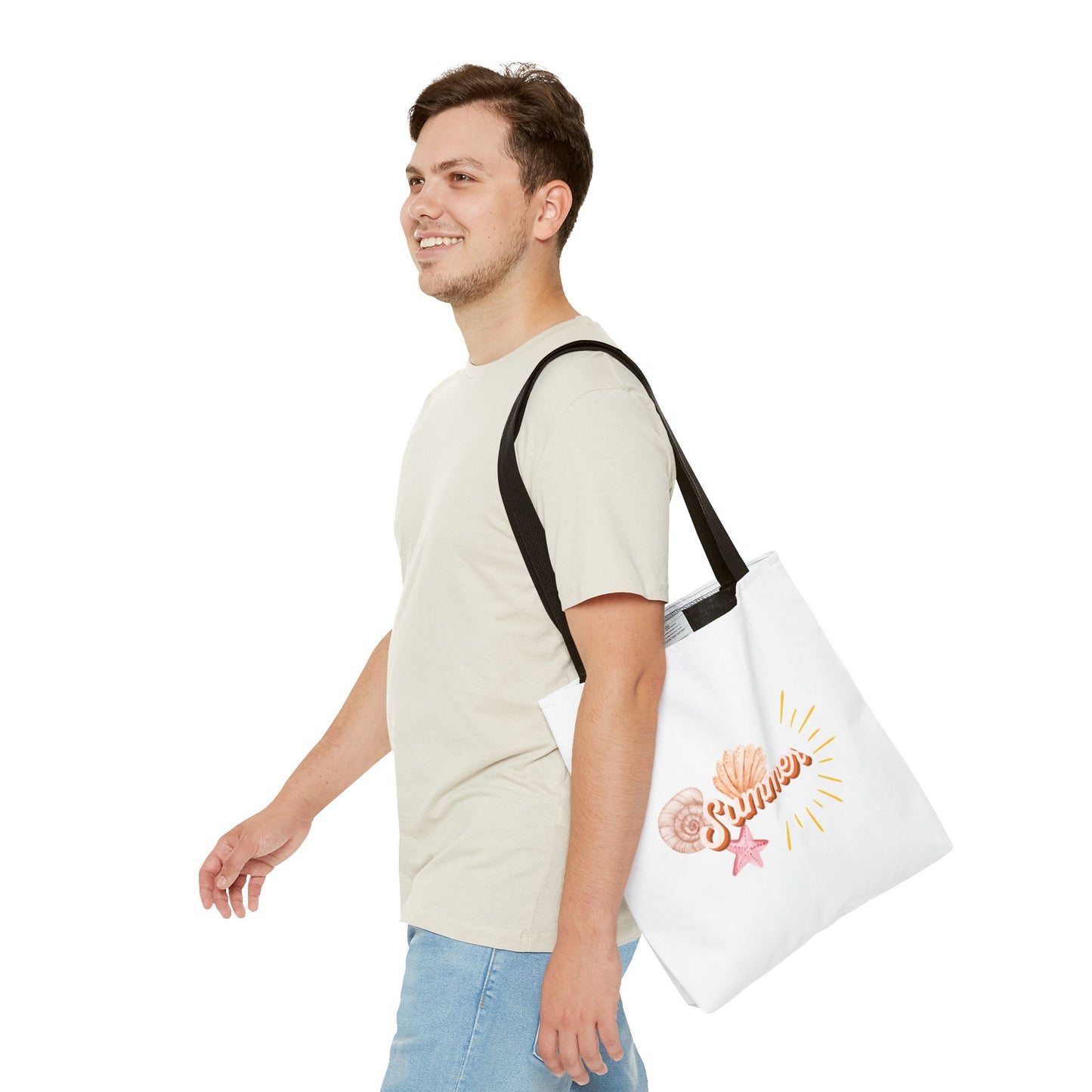 Summer Vibes Tote Bag, Beach Bag, Casual Carryall, Eco-Friendly Tote, Vacation Accessory, Gift for Her