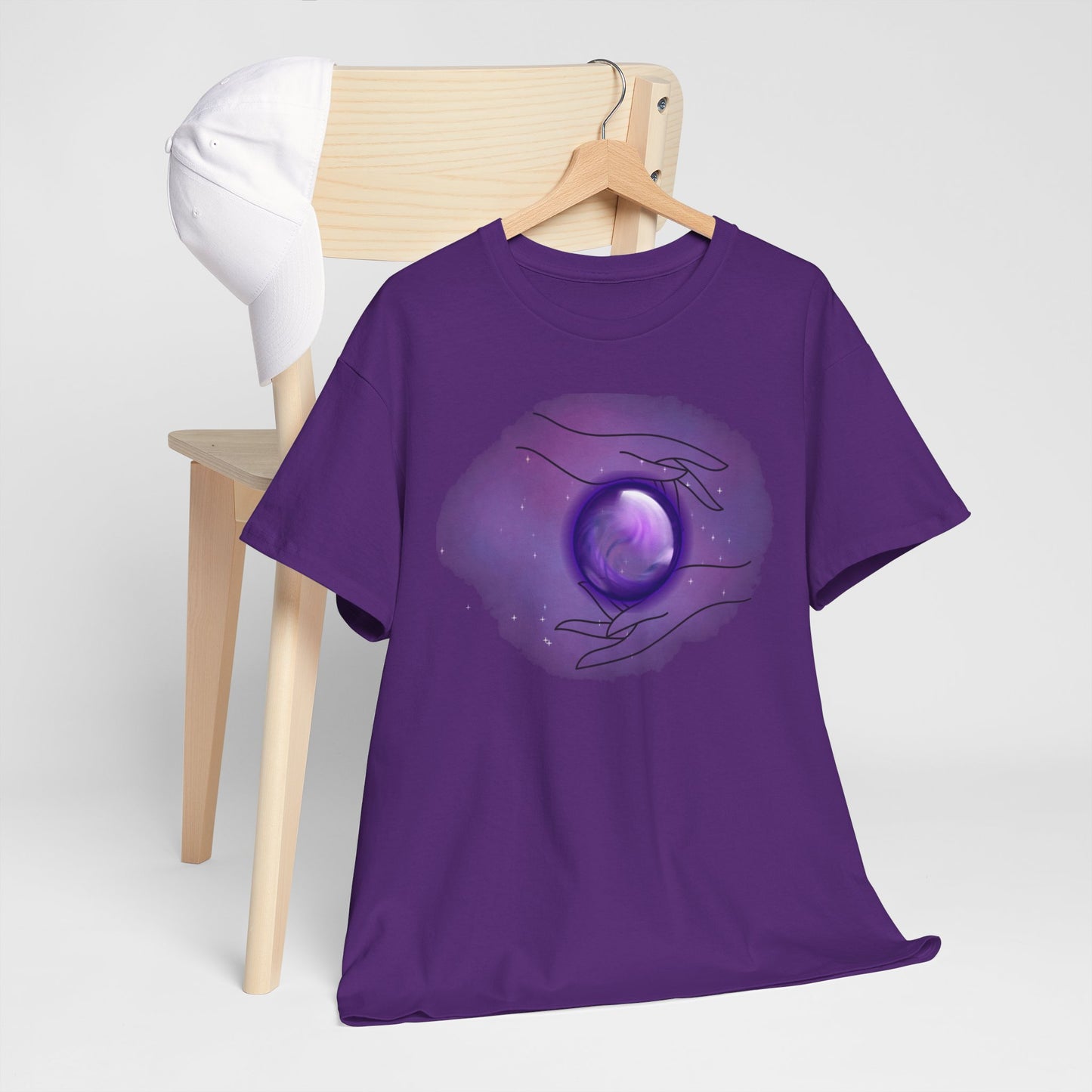 Mystical Hands Graphic Tee, Spiritual Clothing, Astrology Gift, Boho Fashion, Unisex Cotton T-Shirt