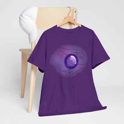 Mystical Hands Graphic Tee, Spiritual Clothing, Astrology Gift, Boho Fashion, Unisex Cotton T-Shirt