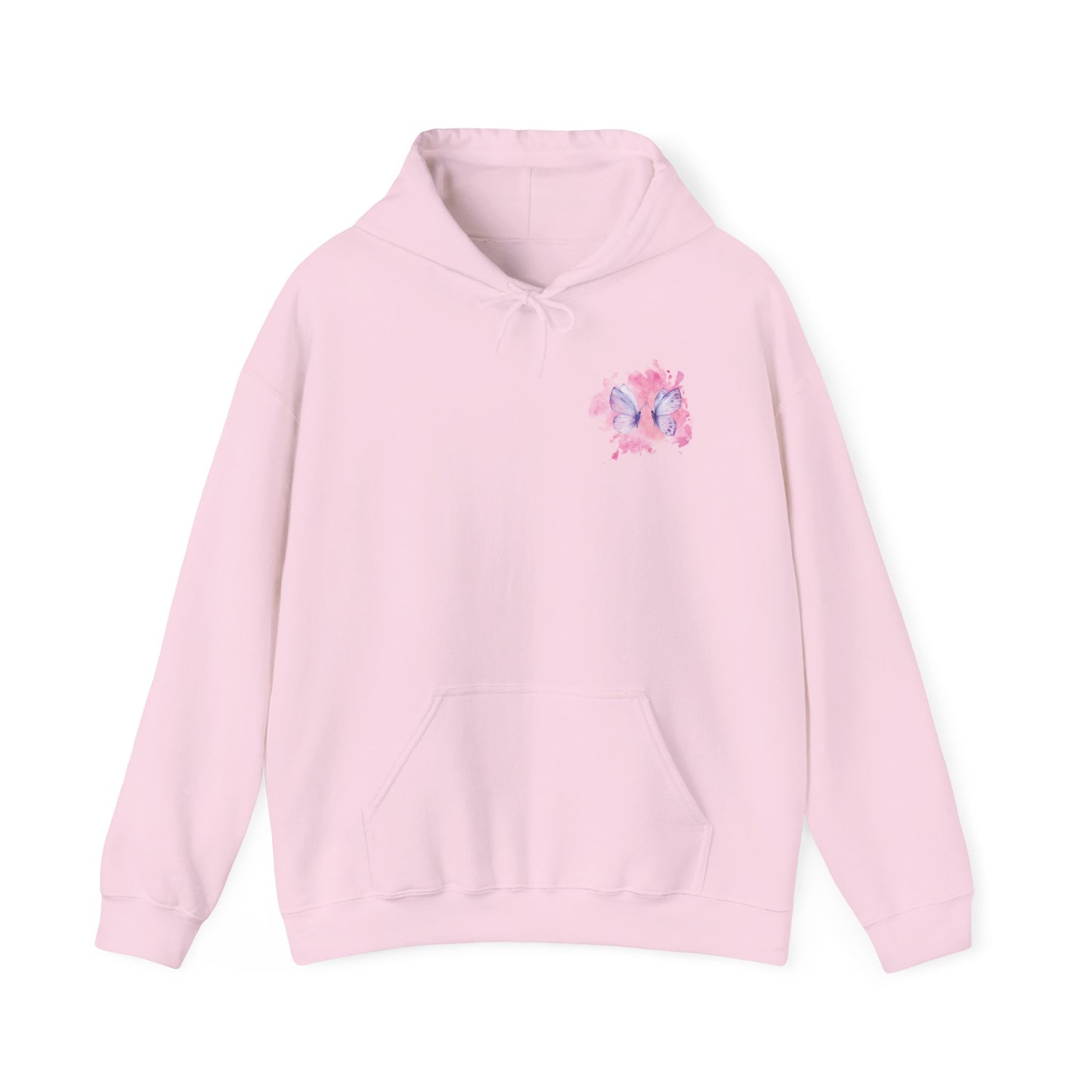 Whimsical Butterfly Sweatshirt - Cozy Hooded Sweatshirt, Pastel Art Apparel, Spring Fashion, Gift for Nature Lovers, Butterfly Lover Gift