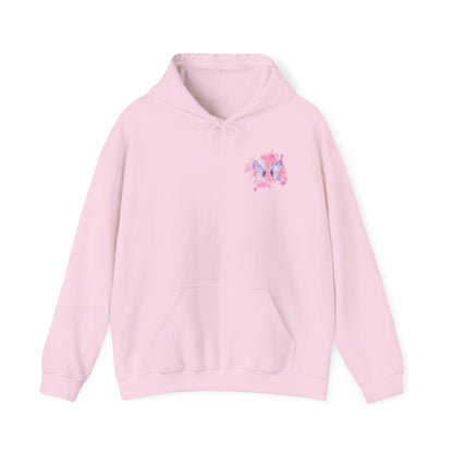 Whimsical Butterfly Sweatshirt - Cozy Hooded Sweatshirt, Pastel Art Apparel, Spring Fashion, Gift for Nature Lovers, Butterfly Lover Gift