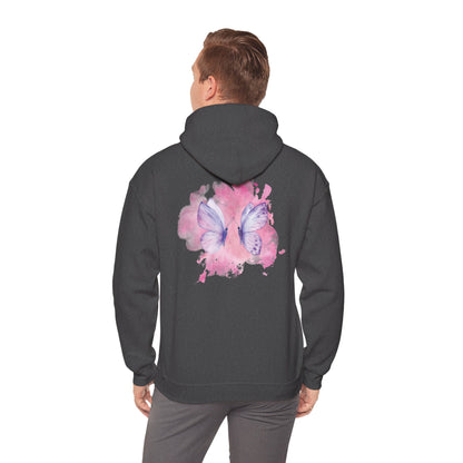 Whimsical Butterfly Sweatshirt - Cozy Hooded Sweatshirt, Pastel Art Apparel, Spring Fashion, Gift for Nature Lovers, Butterfly Lover Gift