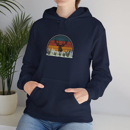 Stylish Unisex Hoodie with Retro Mountain Design, Cozy Apparel, Perfect for Outdoor Lovers, Gifts for Him or Her, Casual Wear