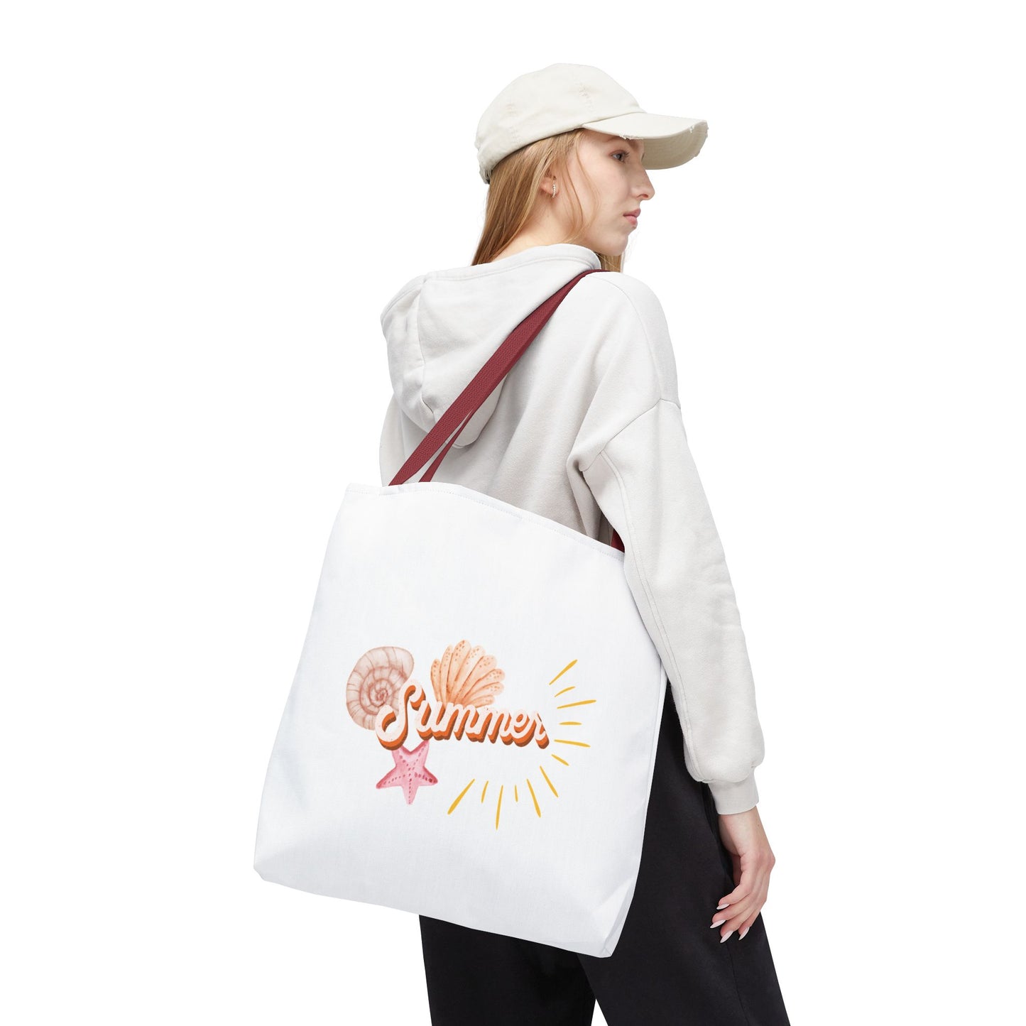Summer Vibes Tote Bag, Beach Bag, Casual Carryall, Eco-Friendly Tote, Vacation Accessory, Gift for Her