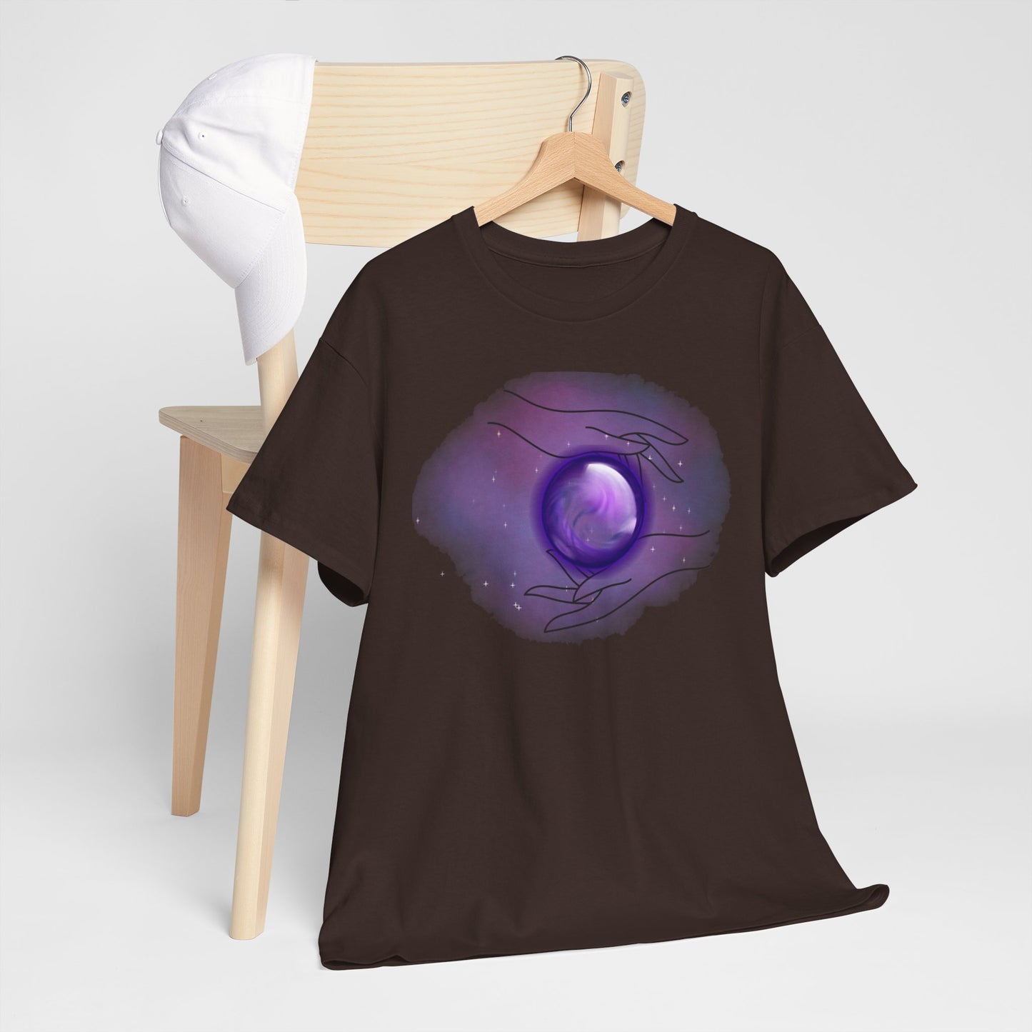 Mystical Hands Graphic Tee, Spiritual Clothing, Astrology Gift, Boho Fashion, Unisex Cotton T-Shirt