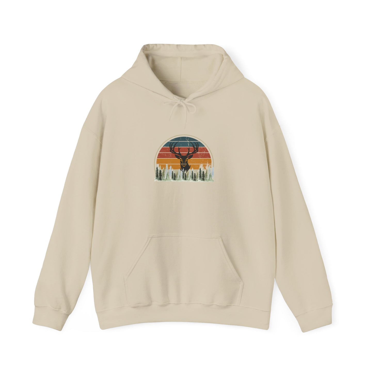 Stylish Unisex Hoodie with Retro Mountain Design, Cozy Apparel, Perfect for Outdoor Lovers, Gifts for Him or Her, Casual Wear