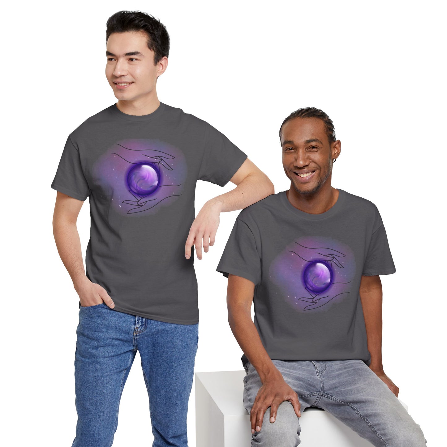 Mystical Hands Graphic Tee, Spiritual Clothing, Astrology Gift, Boho Fashion, Unisex Cotton T-Shirt
