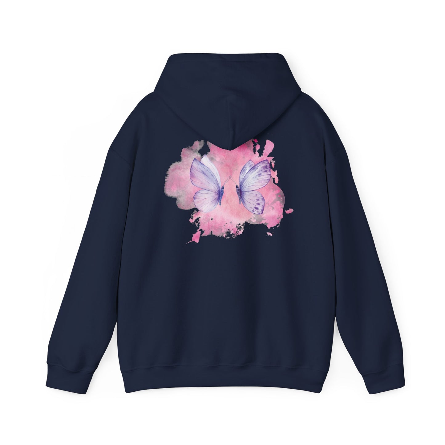 Whimsical Butterfly Sweatshirt - Cozy Hooded Sweatshirt, Pastel Art Apparel, Spring Fashion, Gift for Nature Lovers, Butterfly Lover Gift