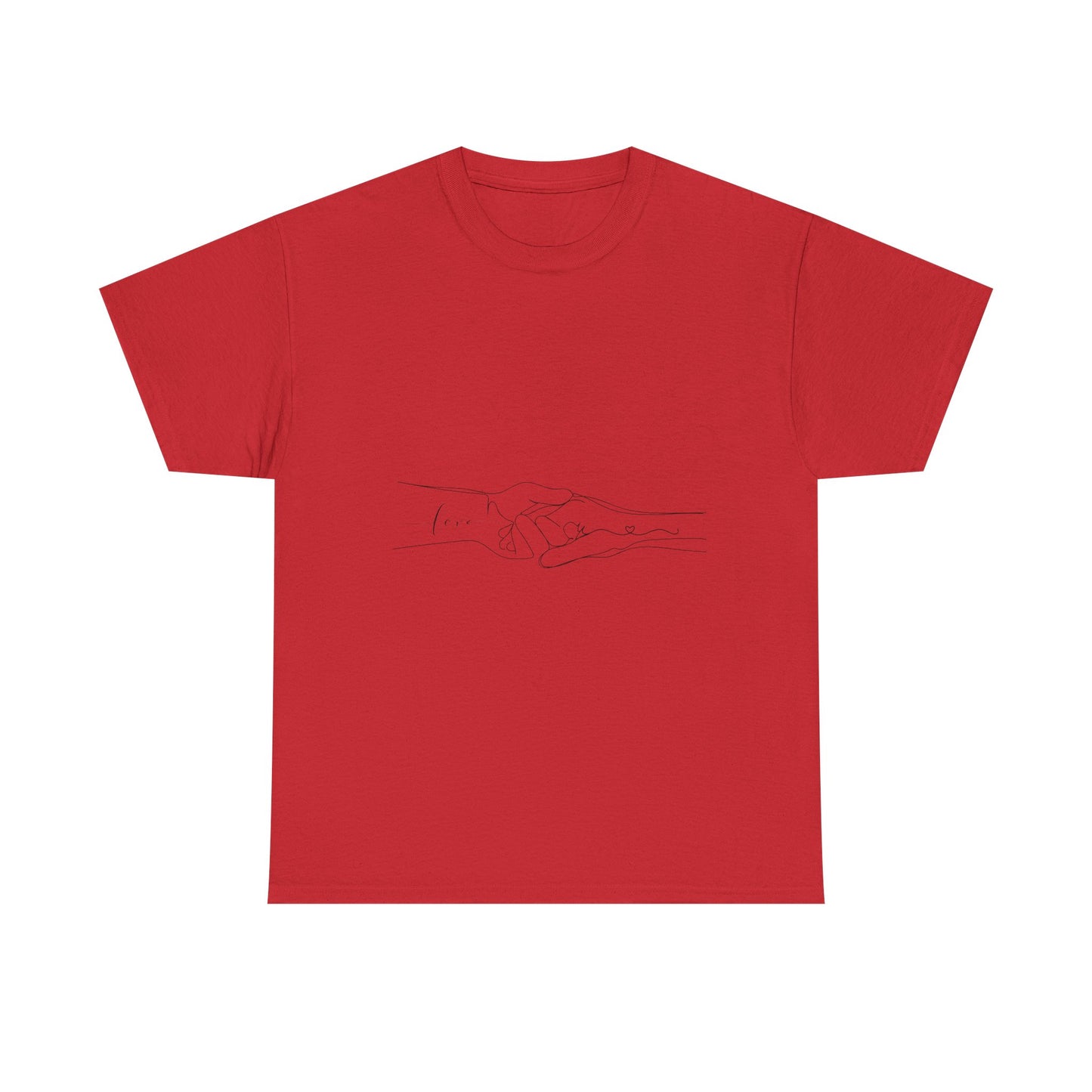 Simple Line Drawings Unisex Heavy Cotton Tee