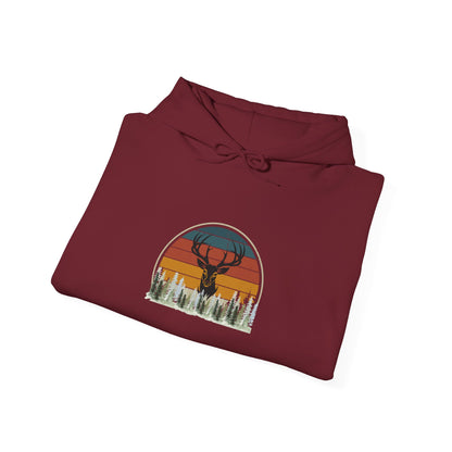Stylish Unisex Hoodie with Retro Mountain Design, Cozy Apparel, Perfect for Outdoor Lovers, Gifts for Him or Her, Casual Wear