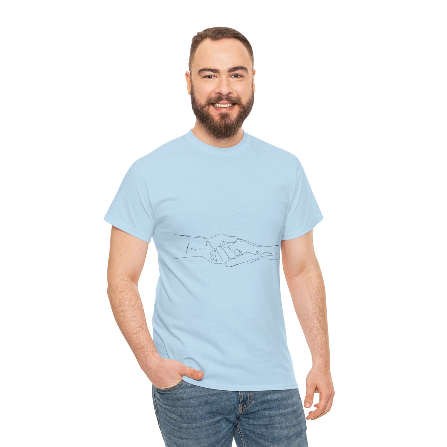 Simple Line Drawings Unisex Heavy Cotton Tee