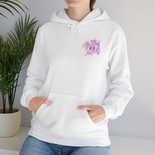 Whimsical Butterfly Sweatshirt - Cozy Hooded Sweatshirt, Pastel Art Apparel, Spring Fashion, Gift for Nature Lovers, Butterfly Lover Gift