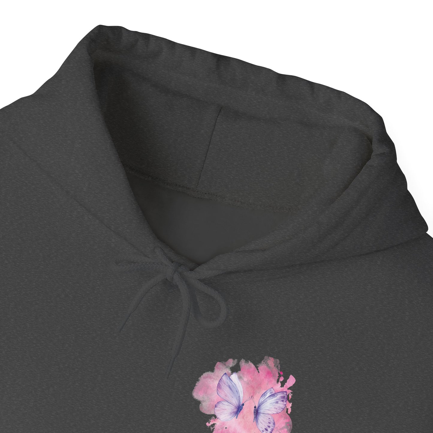 Whimsical Butterfly Sweatshirt - Cozy Hooded Sweatshirt, Pastel Art Apparel, Spring Fashion, Gift for Nature Lovers, Butterfly Lover Gift