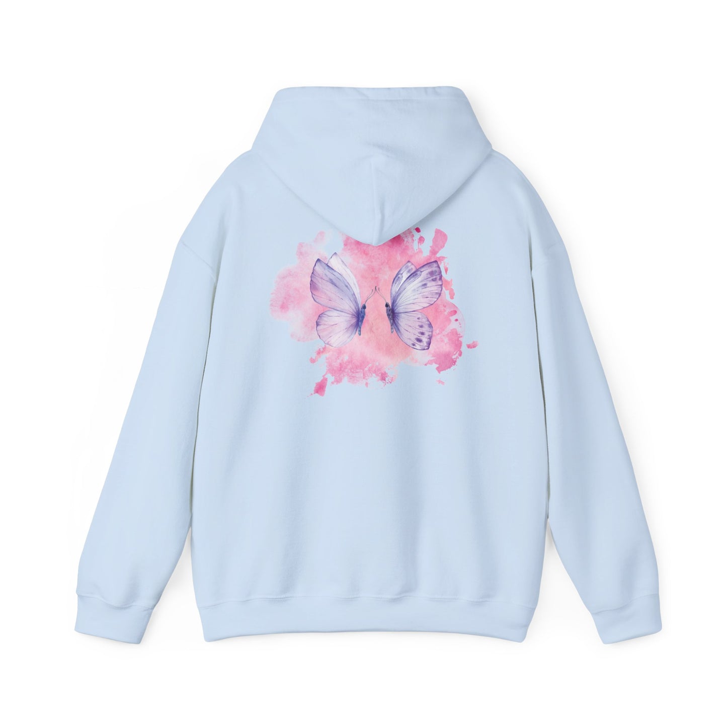 Whimsical Butterfly Sweatshirt - Cozy Hooded Sweatshirt, Pastel Art Apparel, Spring Fashion, Gift for Nature Lovers, Butterfly Lover Gift