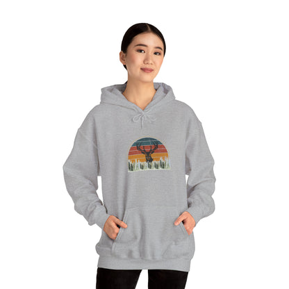 Stylish Unisex Hoodie with Retro Mountain Design, Cozy Apparel, Perfect for Outdoor Lovers, Gifts for Him or Her, Casual Wear