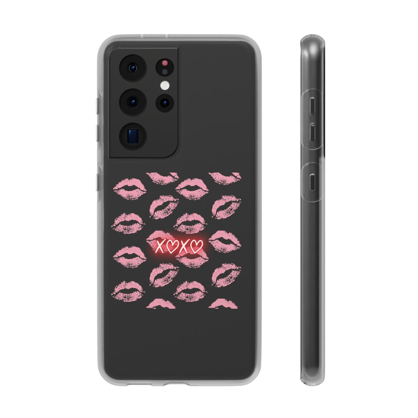 Kiss Print Phone Case - Stylish Flexi Case, Cute Phone Cover, Gift for Her, Trendy Accessories, Valentine's Day, Romantic Style