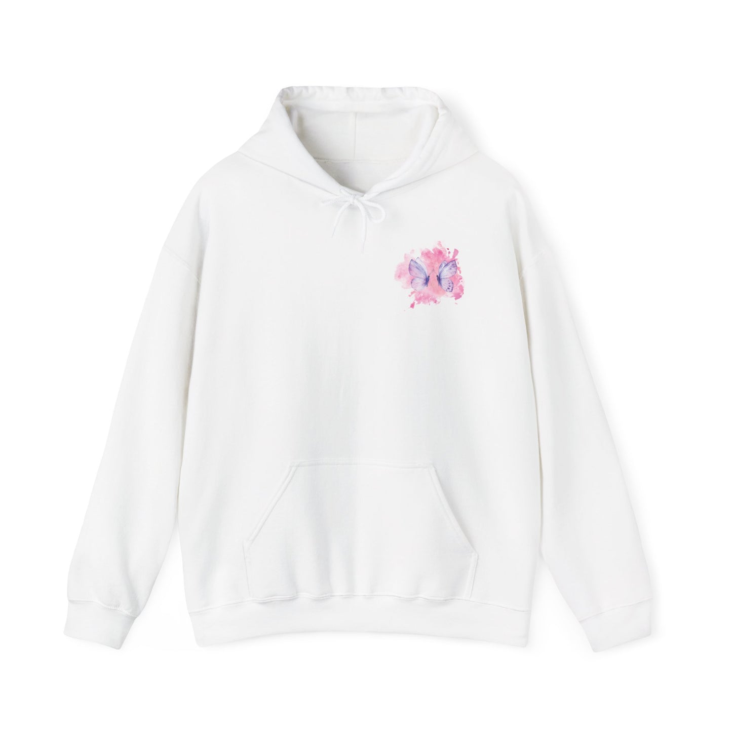Whimsical Butterfly Sweatshirt - Cozy Hooded Sweatshirt, Pastel Art Apparel, Spring Fashion, Gift for Nature Lovers, Butterfly Lover Gift