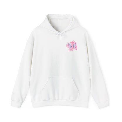 Whimsical Butterfly Sweatshirt - Cozy Hooded Sweatshirt, Pastel Art Apparel, Spring Fashion, Gift for Nature Lovers, Butterfly Lover Gift