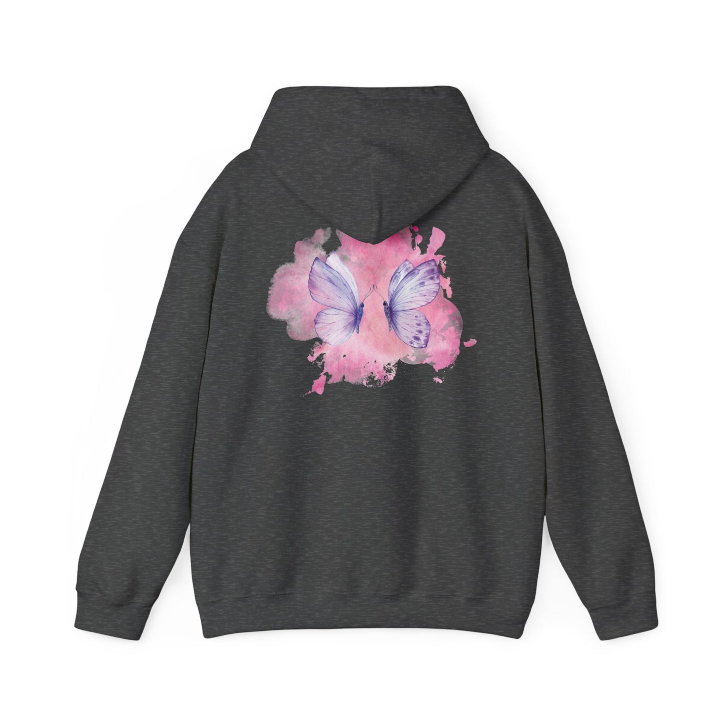 Whimsical Butterfly Sweatshirt - Cozy Hooded Sweatshirt, Pastel Art Apparel, Spring Fashion, Gift for Nature Lovers, Butterfly Lover Gift