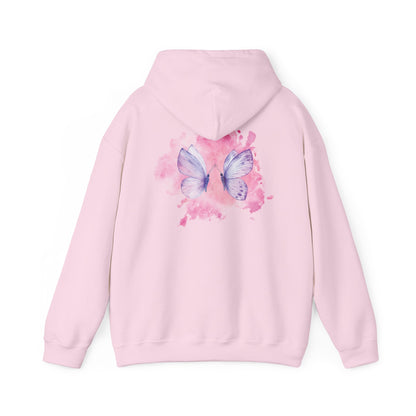 Whimsical Butterfly Sweatshirt - Cozy Hooded Sweatshirt, Pastel Art Apparel, Spring Fashion, Gift for Nature Lovers, Butterfly Lover Gift