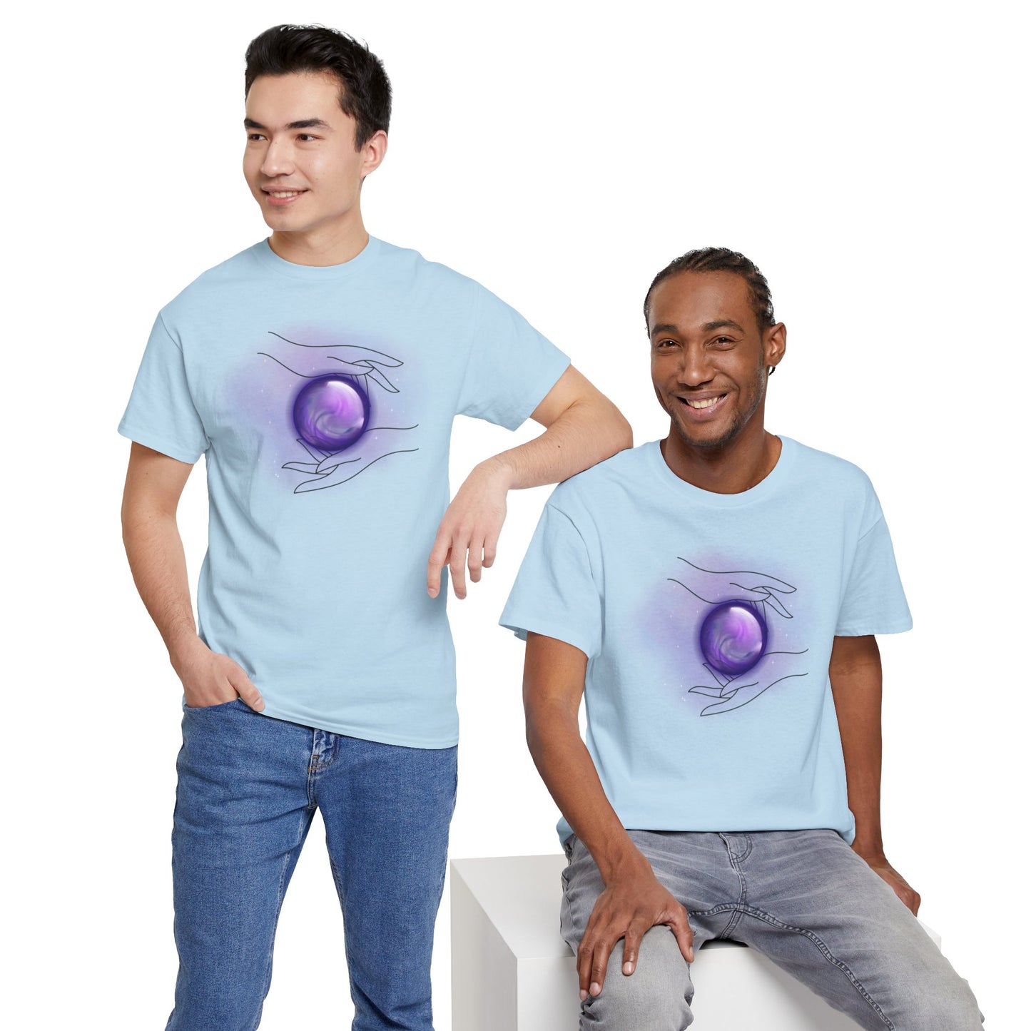 Mystical Hands Graphic Tee, Spiritual Clothing, Astrology Gift, Boho Fashion, Unisex Cotton T-Shirt