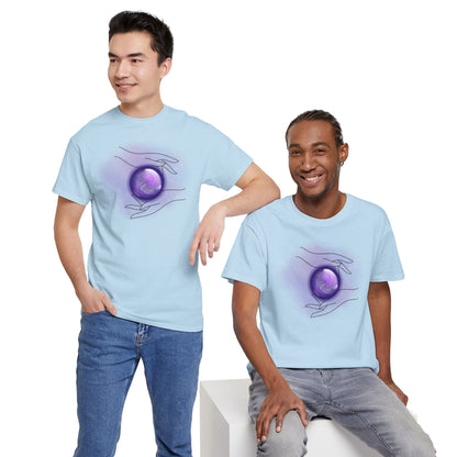 Mystical Hands Graphic Tee, Spiritual Clothing, Astrology Gift, Boho Fashion, Unisex Cotton T-Shirt
