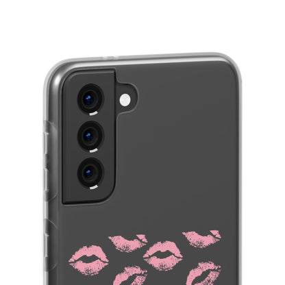 Kiss Print Phone Case - Stylish Flexi Case, Cute Phone Cover, Gift for Her, Trendy Accessories, Valentine's Day, Romantic Style