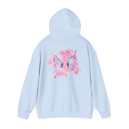 Whimsical Butterfly Sweatshirt - Cozy Hooded Sweatshirt, Pastel Art Apparel, Spring Fashion, Gift for Nature Lovers, Butterfly Lover Gift