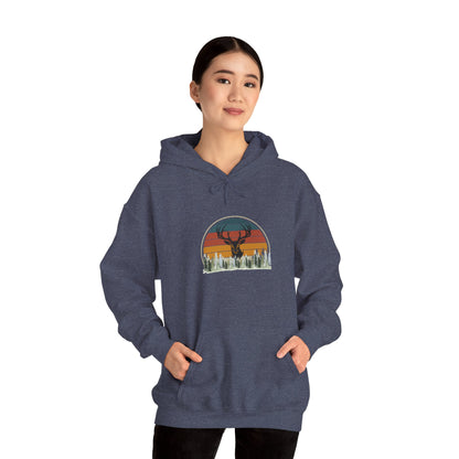 Stylish Unisex Hoodie with Retro Mountain Design, Cozy Apparel, Perfect for Outdoor Lovers, Gifts for Him or Her, Casual Wear