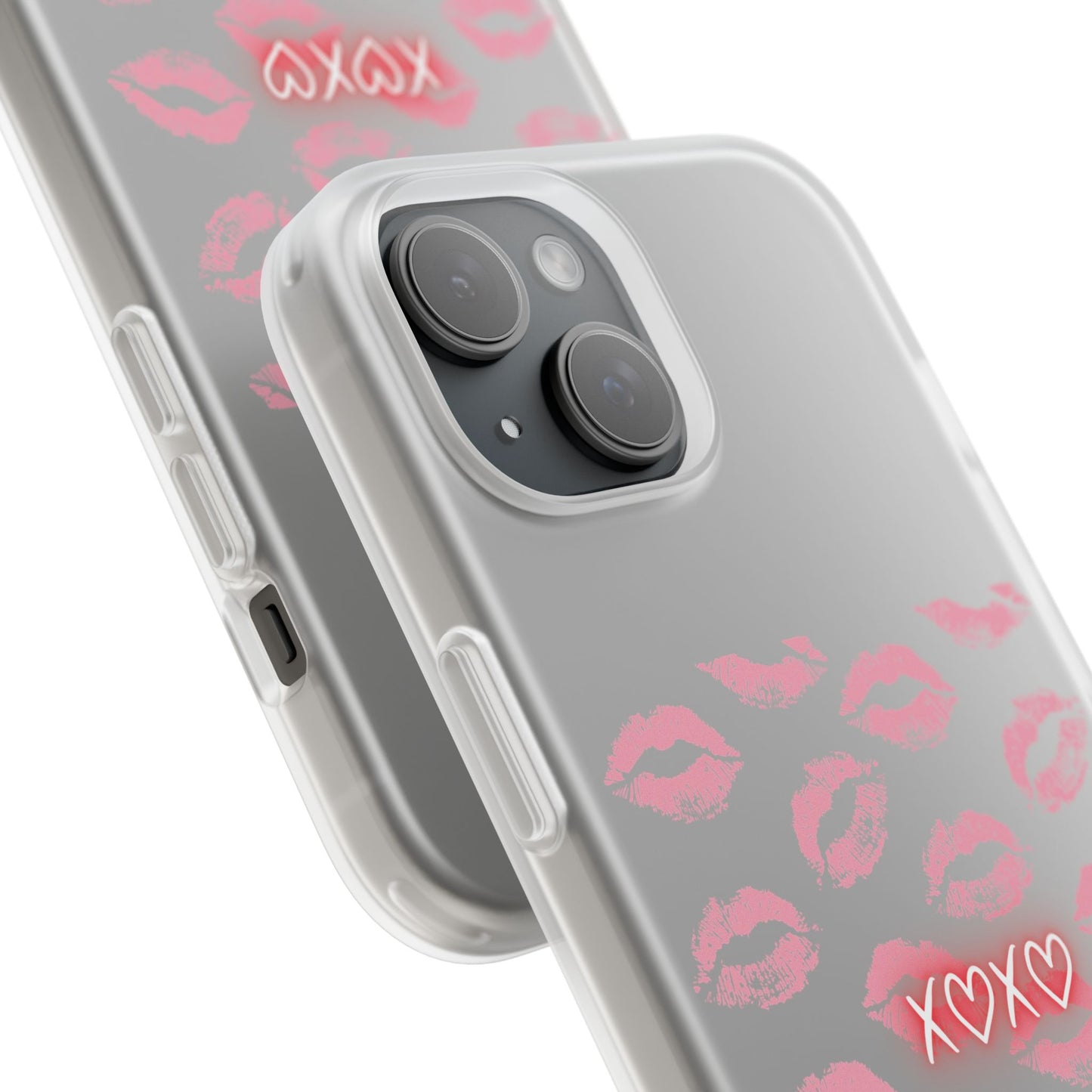 Kiss Print Phone Case - Stylish Flexi Case, Cute Phone Cover, Gift for Her, Trendy Accessories, Valentine's Day, Romantic Style