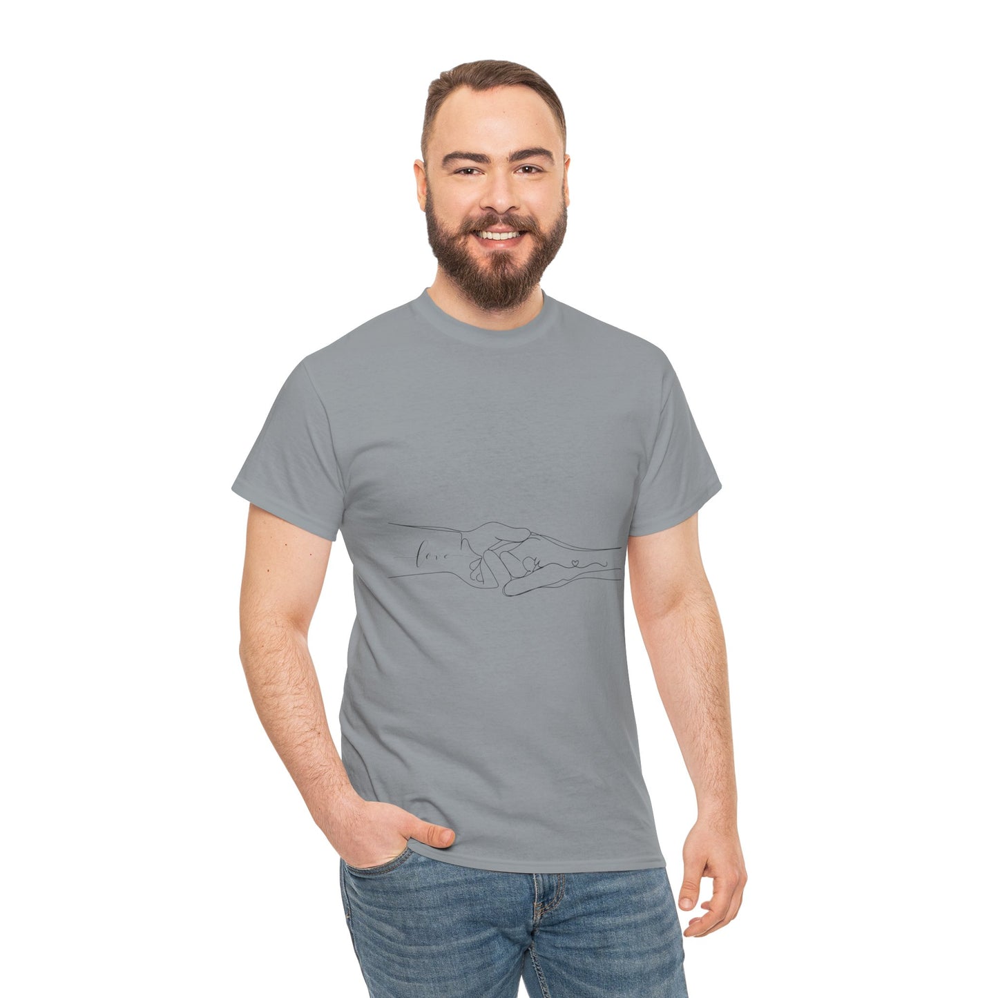 Simple Line Drawings Unisex Heavy Cotton Tee