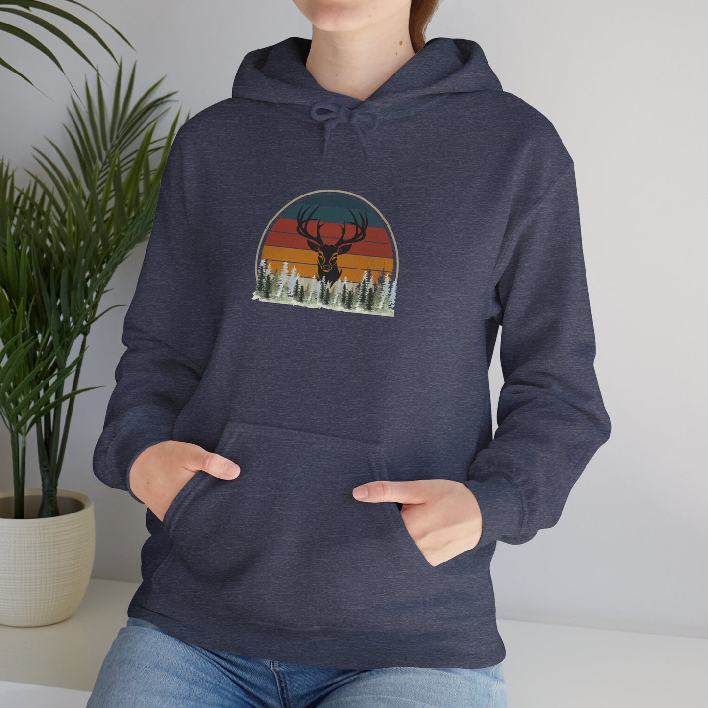 Stylish Unisex Hoodie with Retro Mountain Design, Cozy Apparel, Perfect for Outdoor Lovers, Gifts for Him or Her, Casual Wear