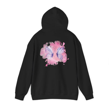 Whimsical Butterfly Sweatshirt - Cozy Hooded Sweatshirt, Pastel Art Apparel, Spring Fashion, Gift for Nature Lovers, Butterfly Lover Gift