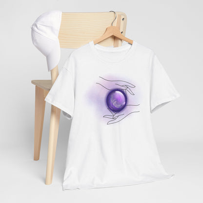 Mystical Hands Graphic Tee, Spiritual Clothing, Astrology Gift, Boho Fashion, Unisex Cotton T-Shirt