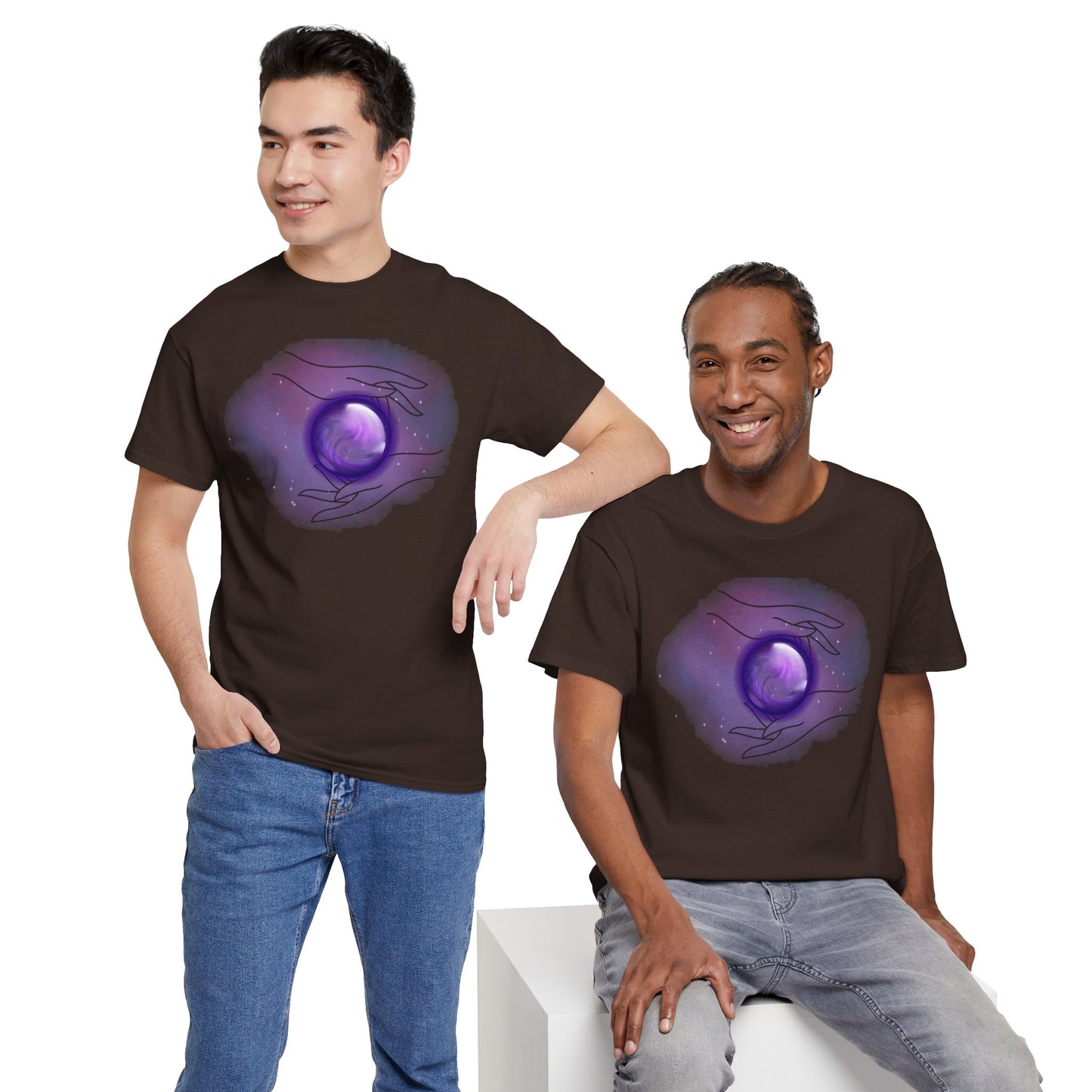 Mystical Hands Graphic Tee, Spiritual Clothing, Astrology Gift, Boho Fashion, Unisex Cotton T-Shirt