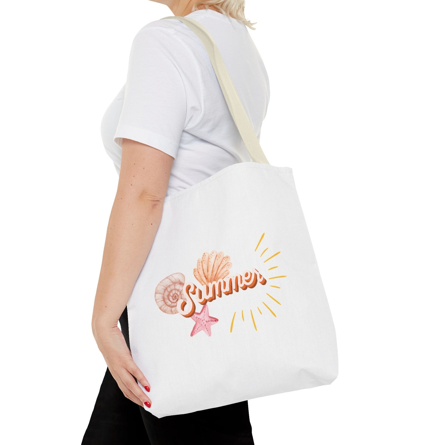 Summer Vibes Tote Bag, Beach Bag, Casual Carryall, Eco-Friendly Tote, Vacation Accessory, Gift for Her