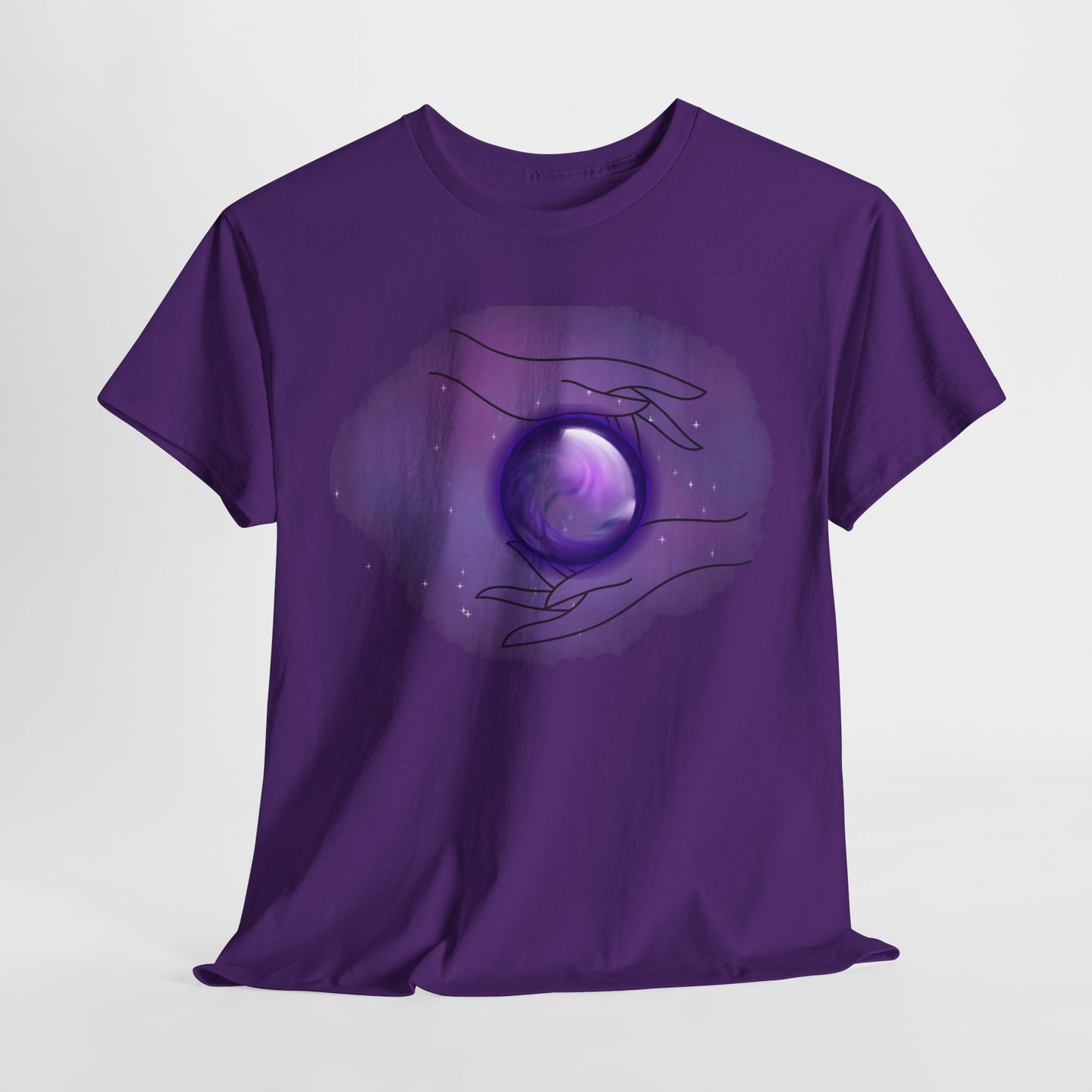 Mystical Hands Graphic Tee, Spiritual Clothing, Astrology Gift, Boho Fashion, Unisex Cotton T-Shirt