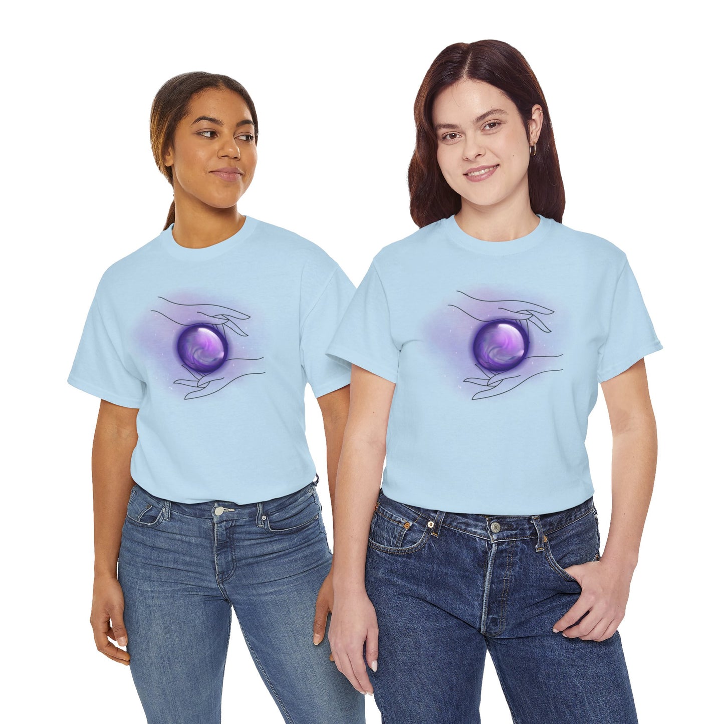 Mystical Hands Graphic Tee, Spiritual Clothing, Astrology Gift, Boho Fashion, Unisex Cotton T-Shirt