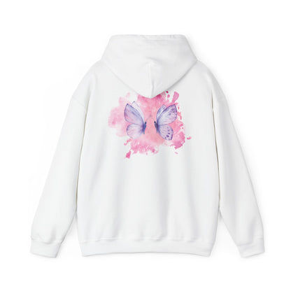 Whimsical Butterfly Sweatshirt - Cozy Hooded Sweatshirt, Pastel Art Apparel, Spring Fashion, Gift for Nature Lovers, Butterfly Lover Gift