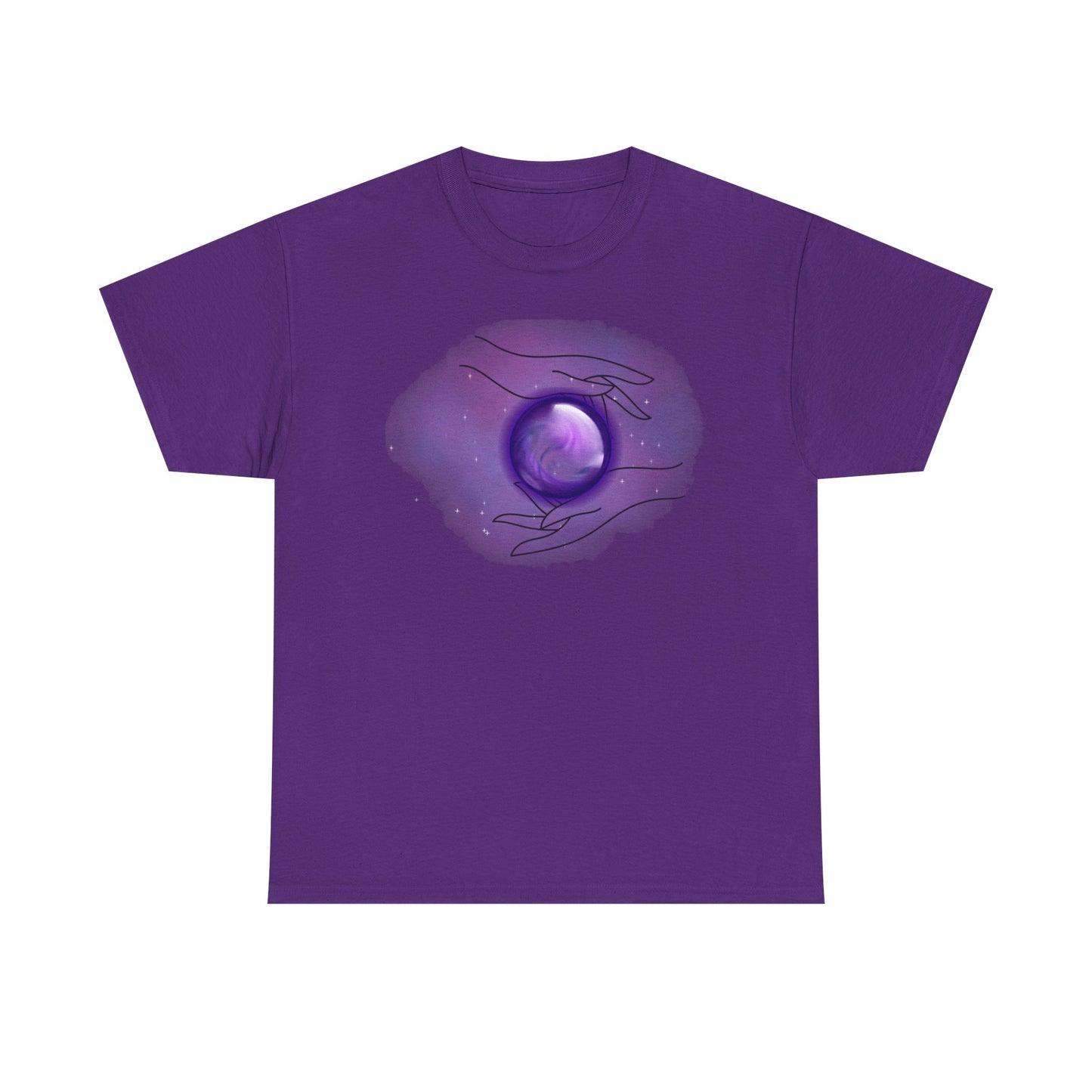 Mystical Hands Graphic Tee, Spiritual Clothing, Astrology Gift, Boho Fashion, Unisex Cotton T-Shirt