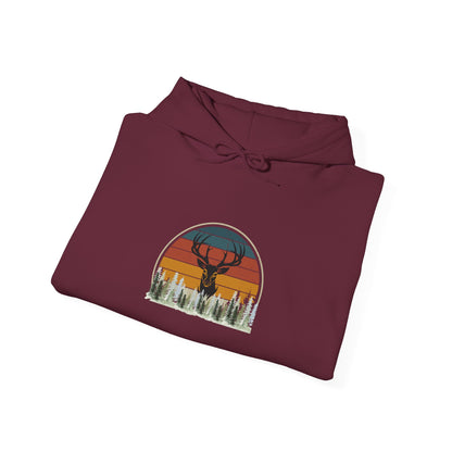 Stylish Unisex Hoodie with Retro Mountain Design, Cozy Apparel, Perfect for Outdoor Lovers, Gifts for Him or Her, Casual Wear