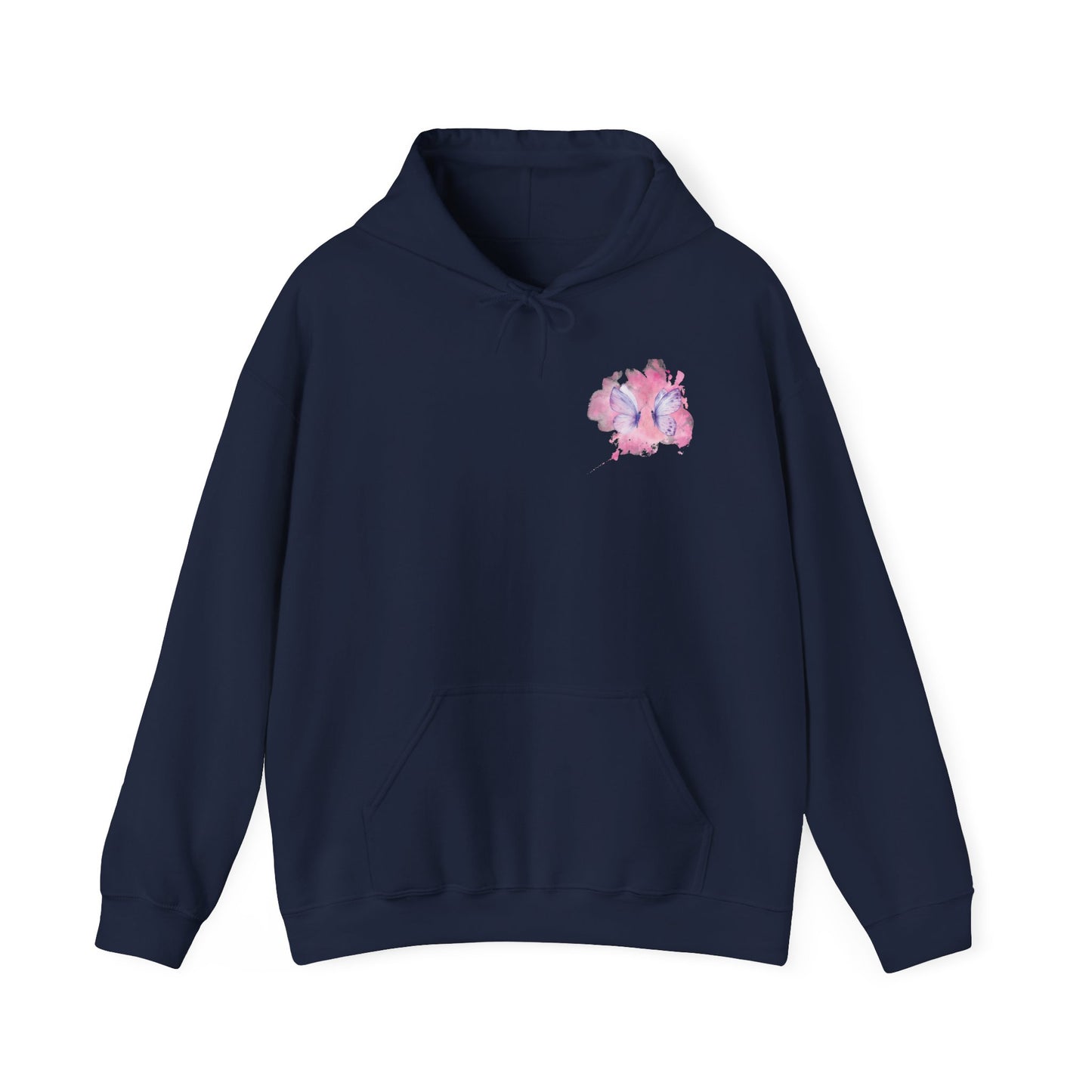 Whimsical Butterfly Sweatshirt - Cozy Hooded Sweatshirt, Pastel Art Apparel, Spring Fashion, Gift for Nature Lovers, Butterfly Lover Gift