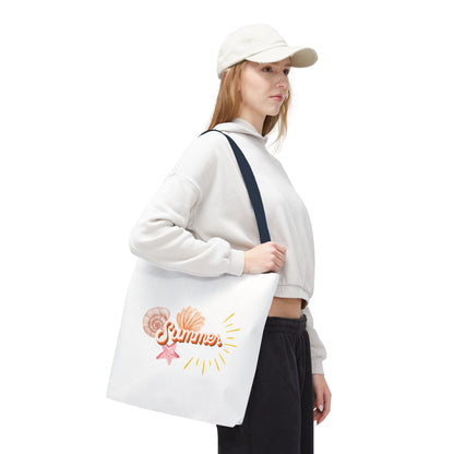 Summer Vibes Tote Bag, Beach Bag, Casual Carryall, Eco-Friendly Tote, Vacation Accessory, Gift for Her