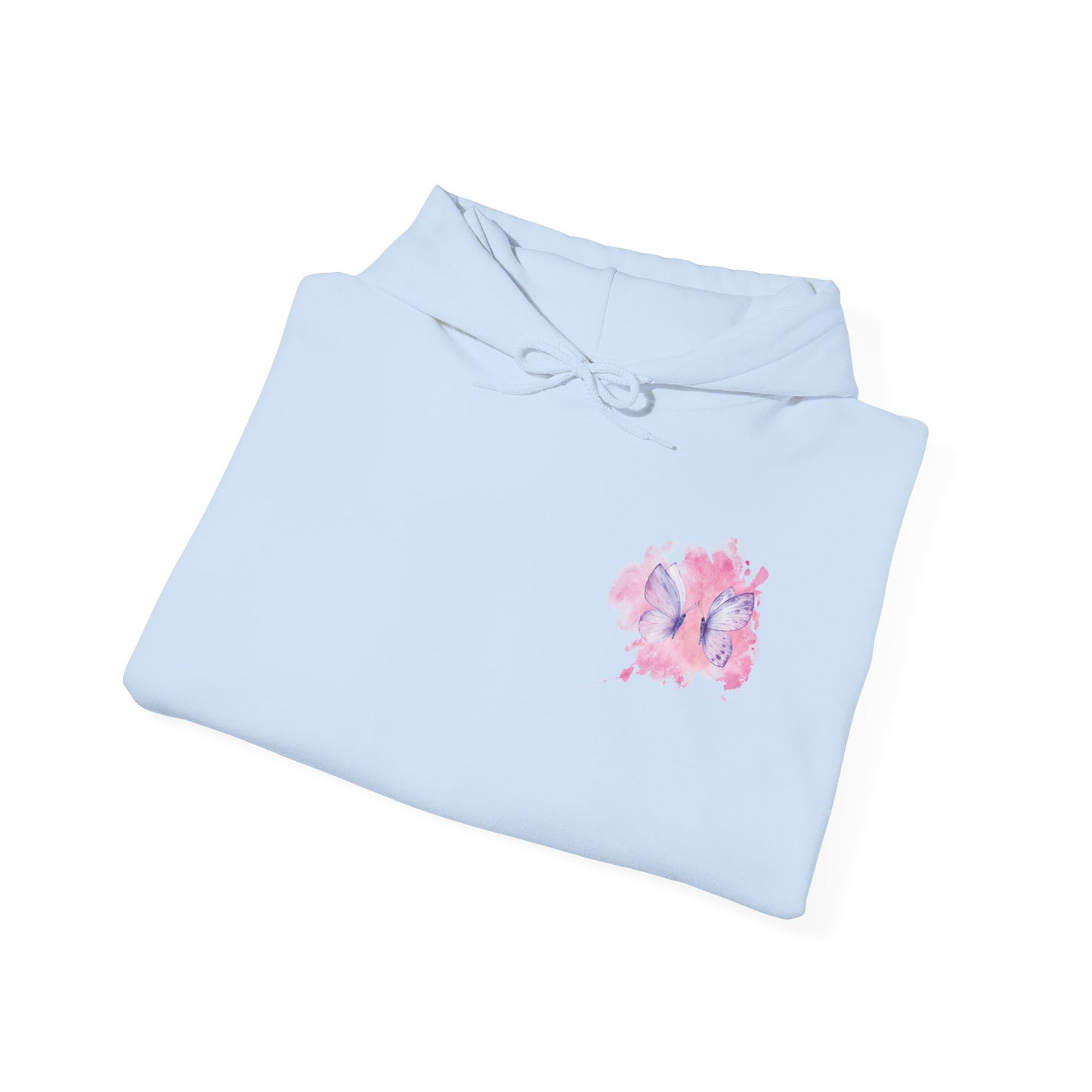 Whimsical Butterfly Sweatshirt - Cozy Hooded Sweatshirt, Pastel Art Apparel, Spring Fashion, Gift for Nature Lovers, Butterfly Lover Gift